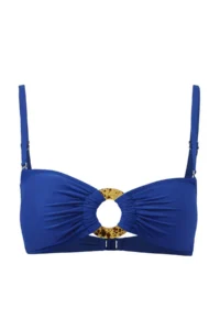TRENDYOLMİLLA Mavi bralette Accessory Detailed Covered Basic Bikini Top - Image 4