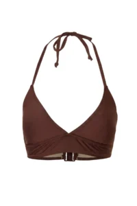 TRENDYOLMİLLA Brown Triangle Covered Basic Bikini Top - Image 4