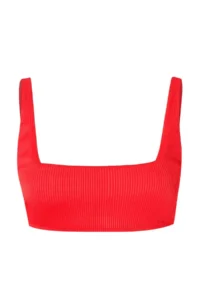 TRENDYOLMİLLA Red bralette Covered textured Basic Bikini Top - Image 4