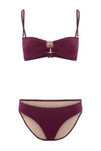 TRENDYOLMİLLA Plum Covered with accessories Chlora&Water Resistant LONG Lasting LYCRA® XTRA LIFE Bikini Top