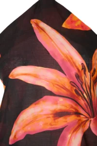 TRENDYOLMİLLA Tropical Patterned Weaving Binding Detailed Mini Beach Dress - Image 5