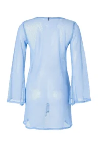 TRENDYOLMİLLA Mavi Knitting Mini Accessory Detailed Mesh Beach Dress - Image 5