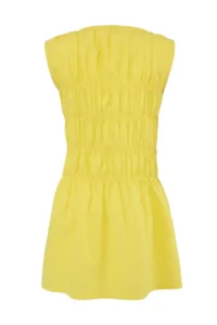 TRENDYOLMİLLA Yellow Weaving Mini Accessory Detailed 100% Cotton Beach Dress - Image 5