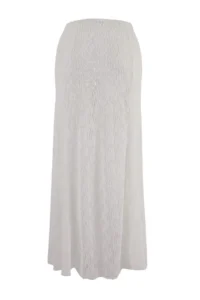 TRENDYOLMİLLA Ecru Knitting Maxi Lace Beach Skirt - Image 6