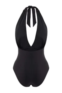 TRENDYOLMİLLA Black Deep V-Neck Casting with accessories Covered brazilian Swimsuit - Image 6