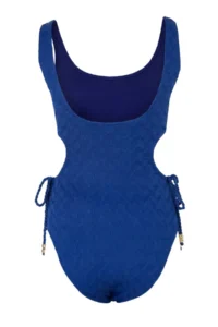 TRENDYOLMİLLA Dark Navy textured Cut Out Detailed with accessories U-Neck Covered Regular Waist Regular Swimsuit - Image 5