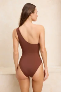 TRENDYOLMİLLA Brown Cut Out Covered Regular Chlora&Water Resistant LONG Lasting LYCRA® Swimsuit - Image 4