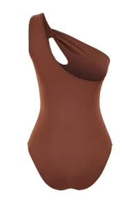 TRENDYOLMİLLA Brown Cut Out Covered Regular Chlora&Water Resistant LONG Lasting LYCRA® Swimsuit - Image 7