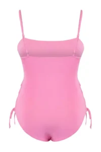 TRENDYOLMİLLA Pink Strapless Covered Piped Regular Swimsuit - Image 6