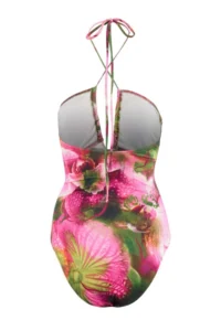 TRENDYOLMİLLA flower patterned Strapless Covered Cut Out Detailed Regular Swimsuit - Image 6