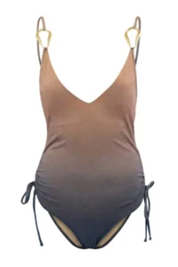 TRENDYOLMİLLA gradient Simli Deep V-neck Covered with accessories Regular Swimsuit - Image 3