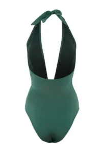 TRENDYOLMİLLA Emerald Green Covered with accessories Chlora&Water Resistant LONG Lasting LYCRA® Swimsuit - Image 6