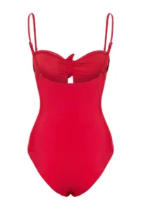 TRENDYOLMİLLA Red Triangle Covered with accessories Regular Swimsuit - Image 5