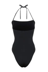 TRENDYOLMİLLA Black Strapless Covered High Leg brazilian Swimsuit - Image 5