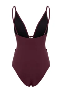 TRENDYOLMİLLA Plum Covered Draped with accessories Klora&Water Resistant LONG Lasting LYCRA®XTRA LIFE Swimsuit - Image 6