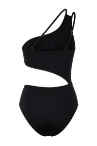 TRENDYOLMİLLA Black Casting with accessories One Shoulder Covered Regular Swimsuit - Image 7