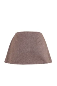 TRENDYOLMİLLA Brown Knitting Simli Super Mini Accessory Detailed Beach Pareo - Image 4