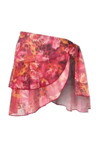 TRENDYOLMİLLA flower patterned Knitting Mesh Frilly Beach Pareo - Image 3
