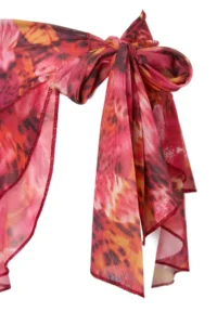 TRENDYOLMİLLA flower patterned Knitting Mesh Frilly Beach Pareo - Image 4