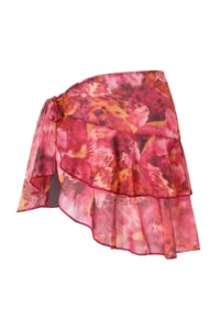 TRENDYOLMİLLA flower patterned Knitting Mesh Frilly Beach Pareo - Image 5