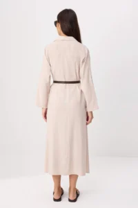 Trendyol Modest Stone Shirt Collar Belt Detailed Weaving Hijab Dress - Image 5