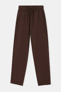Drop by TrendyolMilla Brown Elastic Waist Thin with pocket Gabardine Pants - Image 4