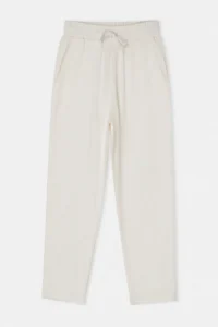 Drop by TrendyolMilla WHITE Elastic Waist Thin with pocket Gabardine Pants - Image 4
