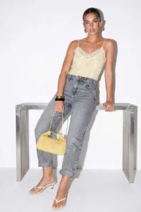 Drop by TrendyolMilla Mavi Cuff Detailed Boyfriend jeans
