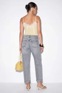 Drop by TrendyolMilla Mavi Cuff Detailed Boyfriend jeans - Image 3