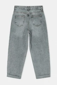 Drop by TrendyolMilla Mavi Cuff Detailed Boyfriend jeans - Image 5