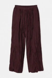 Drop by TrendyolMilla Plum Comfortable Pattern Leg Elastic Lined Pants - Image 4