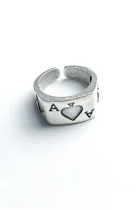 The Collection Ace of Spades Unisex Adjustable Ring - Image 4