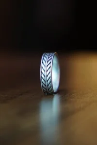 The Collection Caesar Crown Leaf Model Unisex Adjustable Ring - Image 2