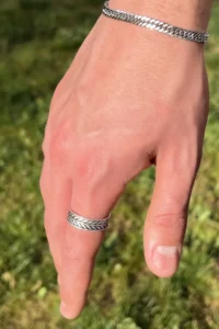The Collection Caesar Crown Leaf Model Unisex Adjustable Ring - Image 5