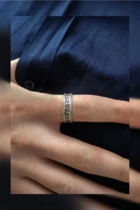The Collection Labirent Alyans Model Unisex Adjustable Ring - Image 3