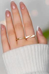 The Collection Wedding Ring and Sword Cartoon Model Gold Plated Adjustable Ring