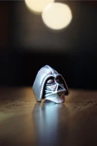 The Collection Star Wars Darth Vader Model Adjustable Silver Plated Ring - Image 2