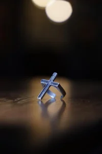 The Collection Antique Plain Cross Antique Antique Silver Plated Ring - Image 2