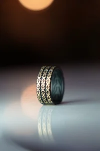 The Collection fish ridge Model Adjustable Double Color Ring - Image 2