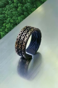 The Collection fish ridge Model Adjustable Double Color Ring - Image 5