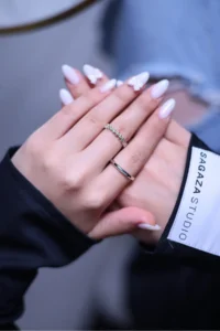 The Collection Silver Adjustable Minimal 2 Sets Ring Set - Image 3