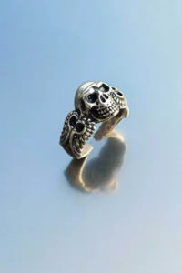The Collection Unisex Silver Plated Adjustable Ring Set - Image 5