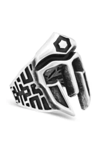 The Collection Unisex Silver Plated Adjustable Ring Set - Image 5