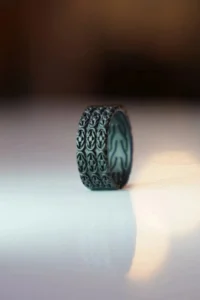 The Collection Unisex Black Kaplama Adjustable 3 Sets Ring Set - Image 3