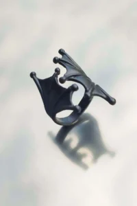 The Collection Bat Wing Model Adjustable Black Ring - Image 4