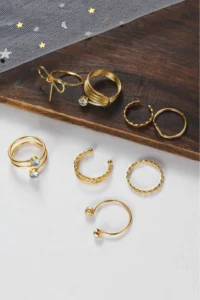 The Collection 8's Fiyonk Model Kombin Gold Ring Set - Image 3