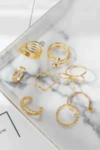 The Collection 8's Fiyonk Model Kombin Gold Ring Set - Image 4