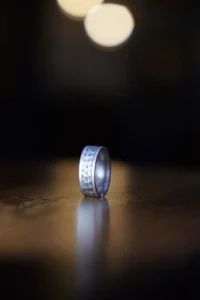 The Collection Antique Silver Plated Tiger Skin Adjustable Ring - Image 4