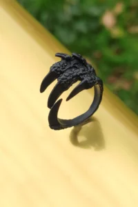 The Collection Claw Model Adjustable Black Men Ring - Image 2