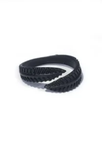 The Collection Men's Women's Black Feather Model Adjustable Joint Ring - Image 3